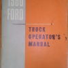 Ford Trucks operations manual 1960  - 