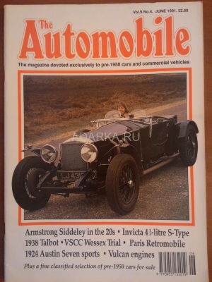 The Automobile №4/1991 Британский журнал об автомобилях  до 1950 г. и их реставрации