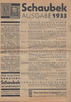 Каталог марочных альбомов фирмы Schaubek 1933