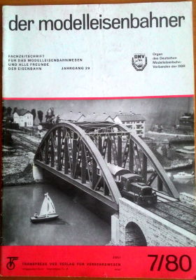 Der modelleisenbahner №7 1980 Немецкий журнал о железнодорожном моделизме №7 1980