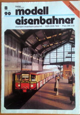 Der modelleisenbahner №8 1990 Немецкий журнал о железнодорожном моделизме №8 1990